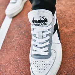 Diadora Heritage Mi Basket Row Cut White/Garnet/Black