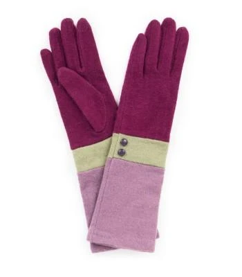 Powder Vivienne Long Wool Gloves Damson 1 Powder Vivienne Long Wool Gloves Damson