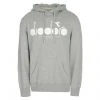 Diadora Grey Melange Hooded Sweat BL Light Middle