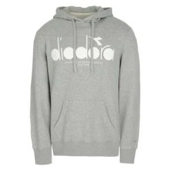 Diadora Grey Melange Hooded Sweat BL Light Middle