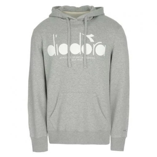 Diadora Grey Melange Hooded Sweat BL Light Middle