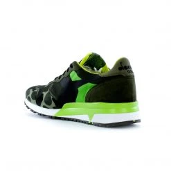 Diadora Summer Green Leather and Textile Heritage Trident 90 Sneakers Shoes